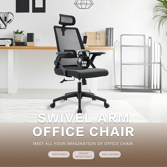 Ergonomic Swivel Task Chair High Back Home Desk Chair Computer Office Chair - Image 6