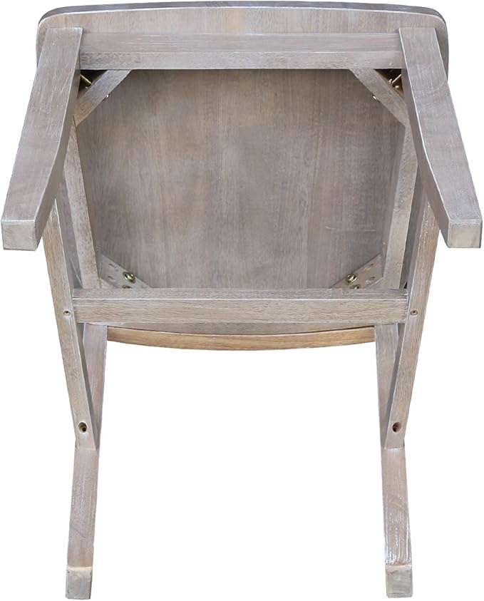 International Concepts Set of Two Cafe Dining Chairs, Washed Gray Taupe - Image 7
