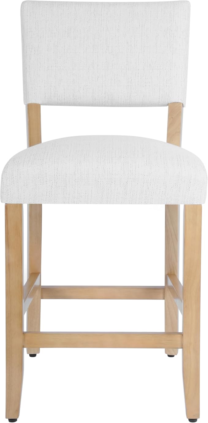 HomePop 24" Open Back Counter Stool Home Décor|Fabric Chairs - Image 7