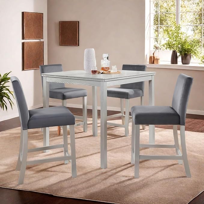 Dining Table Set for 4, 5-Piece Dining Room Table Set - Image 6