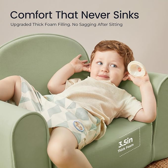 Tiny Land 2-in-1 Foldable Kids Couch - Image 3