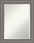 Amanti Art Grey Wall Mirror 29x23 Burnished Concrete Rectangle Bathroom Mirror by AmantiArt