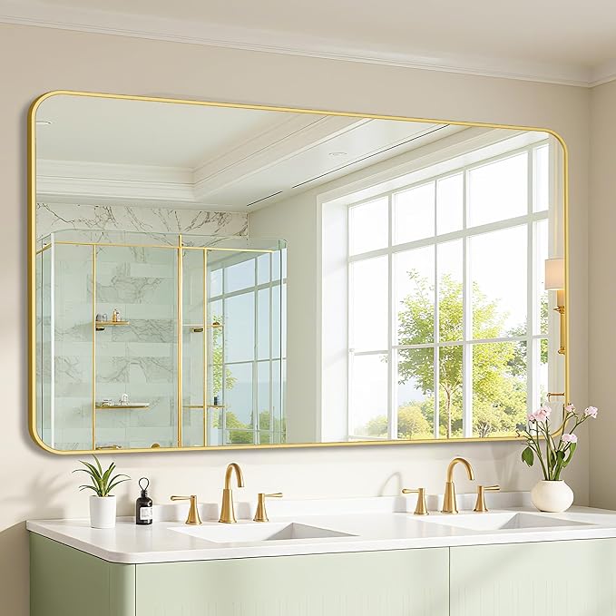 Bathroom Mirror 60" x 36", Large Rectangle Wall Mirror, Entryway Decor by Unknown