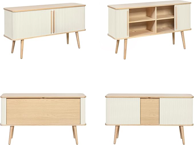 WERMO 53'' White Cabinet with Doors and Shelves - Image 7