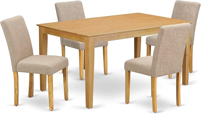 East West Furniture CAAB5-OAK-04 5 Piece Dining Table Set by EastWestFurniture
