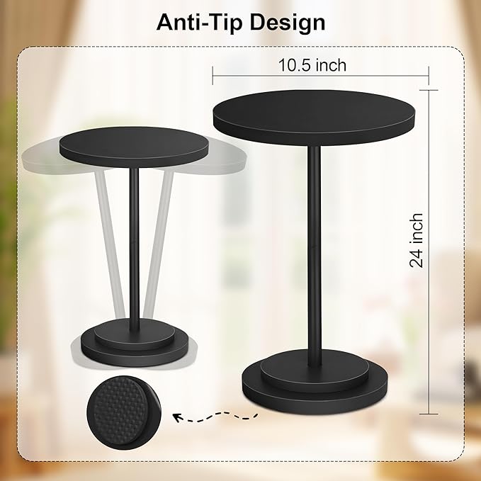 Drink Table, Small Pedestal Side Tables - Image 2