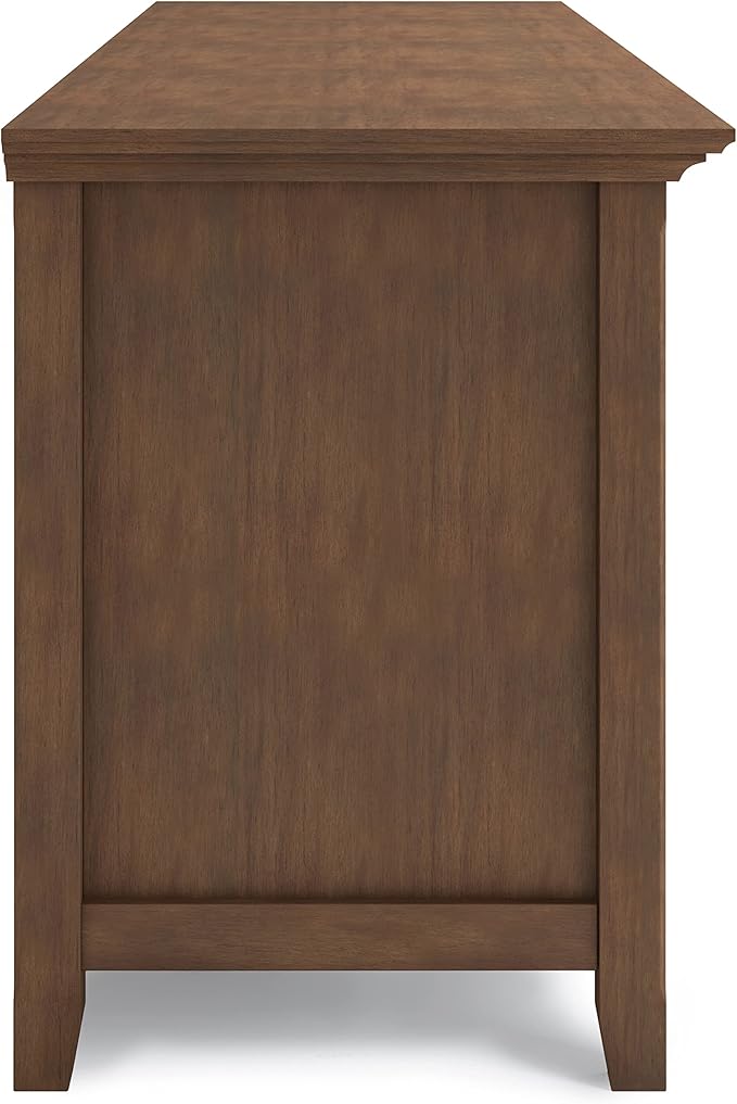 SIMPLIHOME Amherst 72-inch Wide Solid Wood TV Stand in Rustic Natural Aged Brown - Image 7