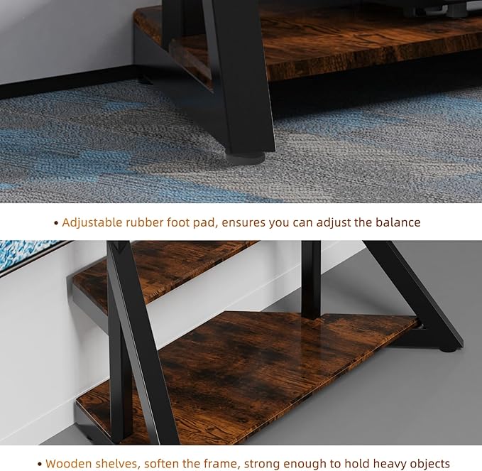 unho Floor TV Stand with Mount, - Image 3