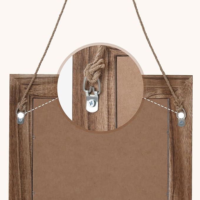 QDSSDECO 16"×20" Wall Mirror Farmhouse Decor Rectangular Mirror Hanging - Image 4