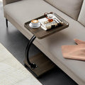 C Table End Table, 360°Swivel TV Tray Table by SJIE