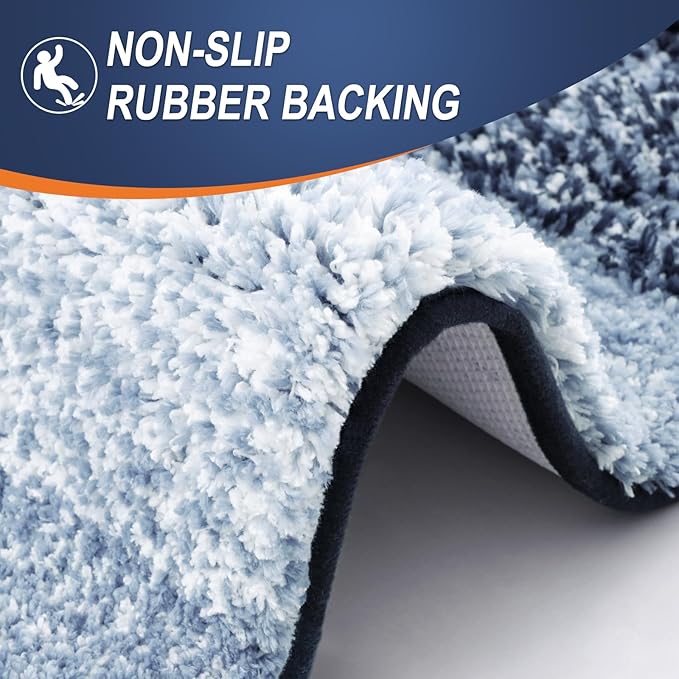 OLANLY Bathroom Runner Rugs 47x24, Extra Soft Absorbent Microfiber Bath Rugs - Image 4