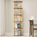 5 Tier Rotating Bookshelf, 360 ° Display Stackable Spinning Bookshelf Tower by ALLSTAND