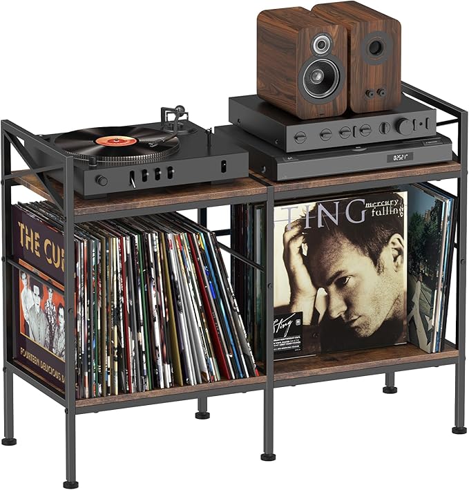 Vinyl Record Storage, Record Player Cabinet, Record Player Stand by Unknown