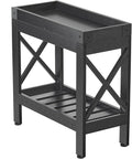 Narrow Side Table, End Table, Sofa Side Table, End Table Nightstand by Zexvida