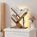 Tree Bookshelf with LED Lights, 3 Tier Floor Standing Bookcase, Classical by Qupui