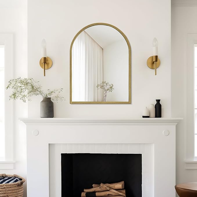 WallBeyond Gold Vintage Mirror for Vanity 24x32 Inch, Living Room - Image 2