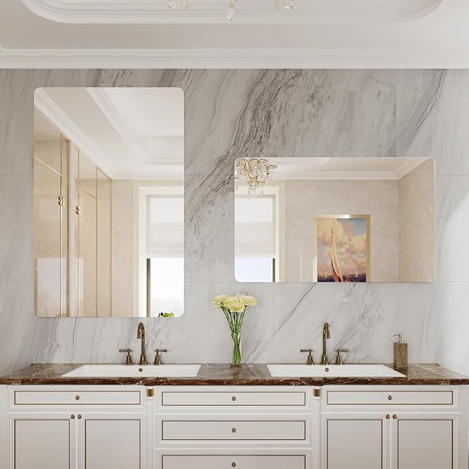 Frameless Bathroom Mirror 30x40, Bathroom Mirrors - Image 4