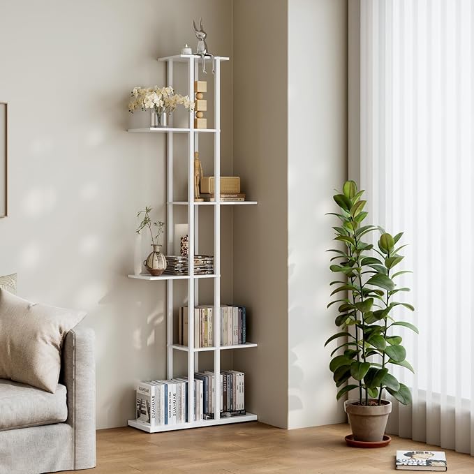 Bookshelf，Small Bookcase for Small Space，6-Tier Bookshelf for Living Room by DGSANDGPuttheCustomerFirst