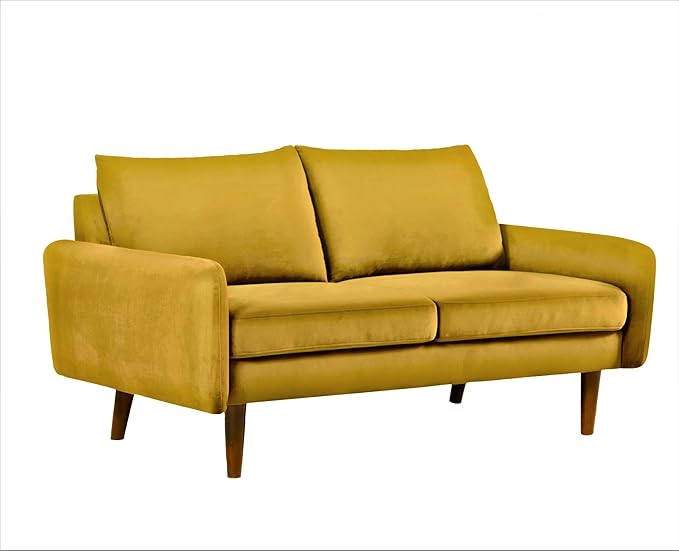 Container Furniture Direct Kent Velvet Loveseat Sofa - Image 4