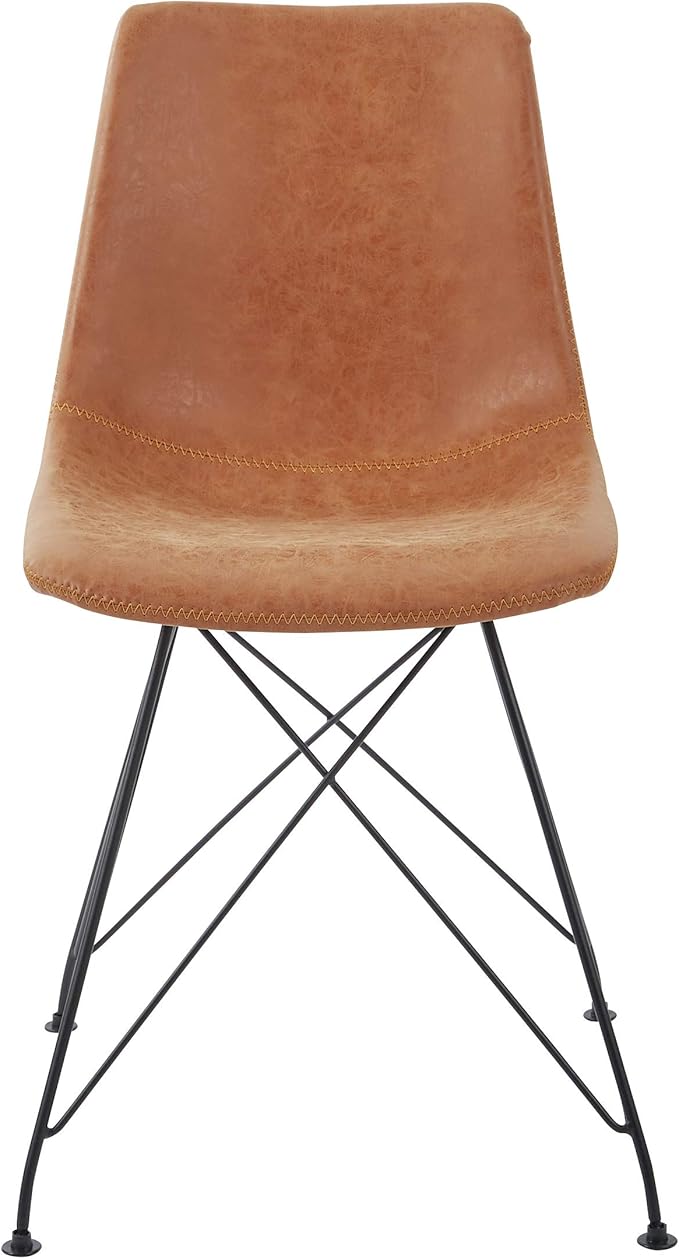 OSP Home Furnishings Trenton Modern Dining Chairs, Sand Faux Leather - Image 4
