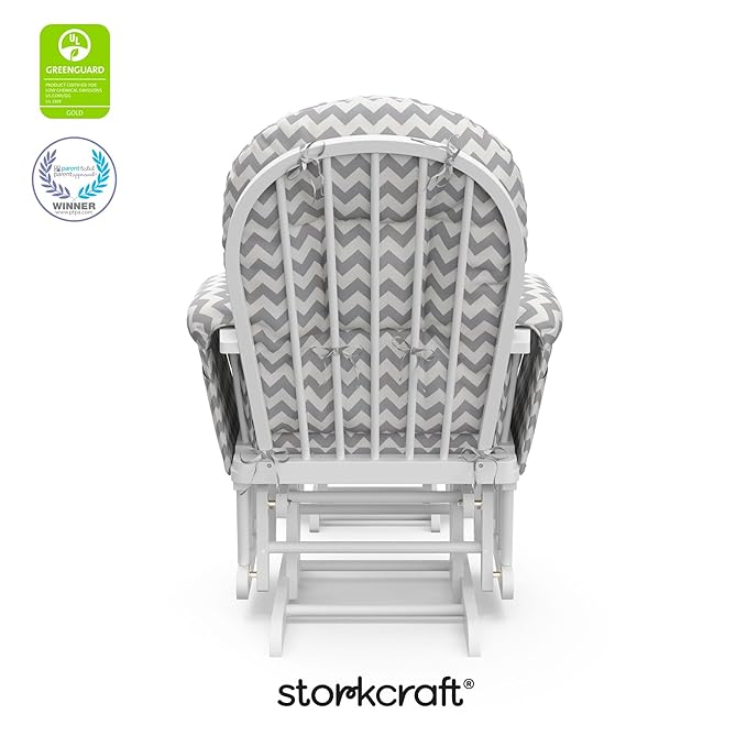 Storkcraft Premium Hoop Glider & Ottoman — GREENGUARD Gold Certified Nursery - Image 8