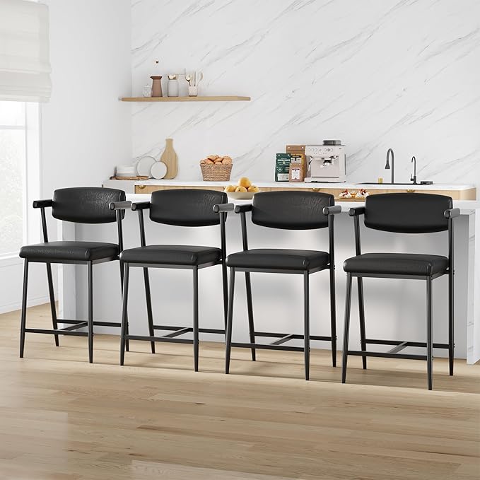 GarveeHome Counter Height Bar Stools of 4 - Image 3