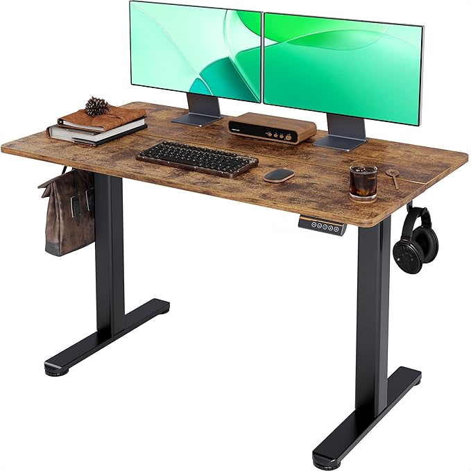 Claiks Electric Standing Desk, Adjustable Height Stand up Desk, 24x48 Inches by CLAIKS
