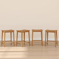 Plank+Beam Smythe Counter Stool, Sturdy Wood Modern Kitchen Counter Height Stool by PlankBeam