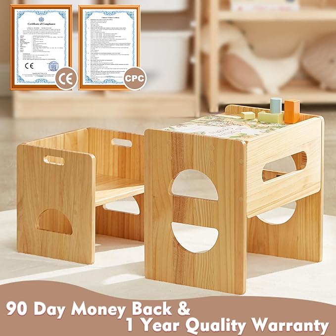 FUNLIO Height Adjustable Montessori Table and Chair Set - Image 6