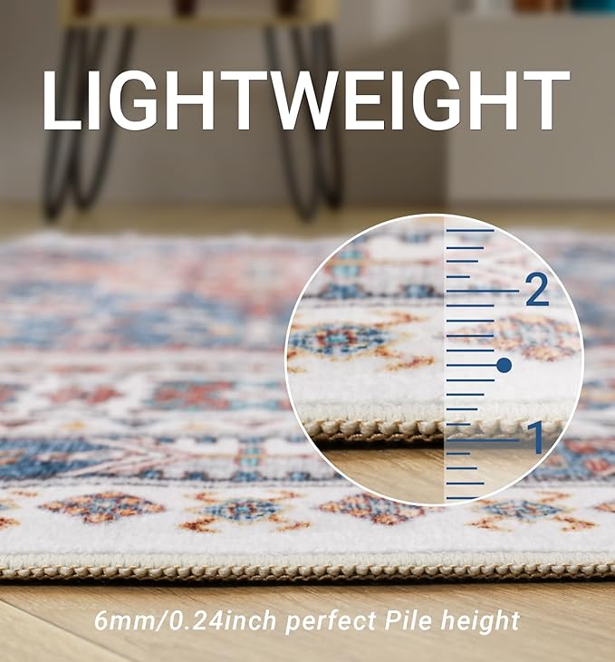 zesthome 9x12 Area Rugs, Stain Resistant Washable Rug, Ultra-Thin Rugs - Image 5