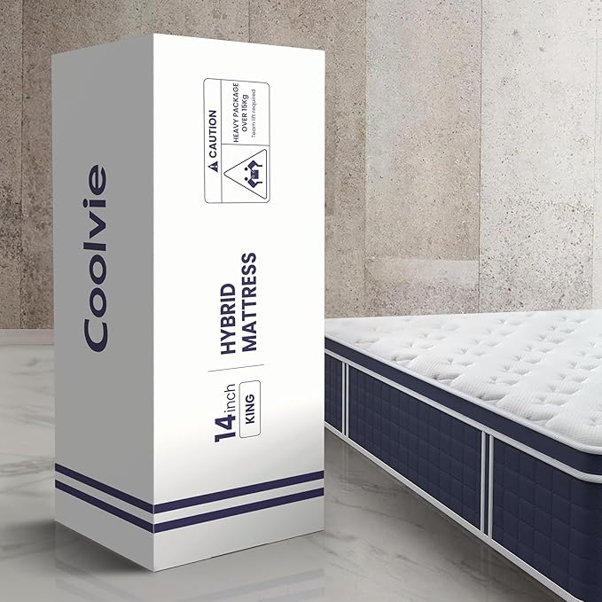 Coolvie 14 Inch King Mattress, Medium Plush Gel Memory Foam Mattress Hybrid - Image 9