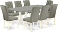 East West Furniture V097EL207-9 9 Piece Kitchen Table Set Includes a Rectangle by EastWestFurniture