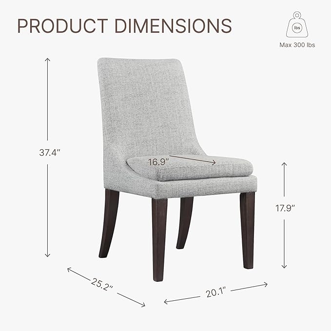 Upholstered Dining Chairs Modern Sidechair Performance Fabric High Back - Image 3