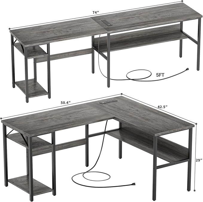 Reversible L Shaped Gaming Desk - Image 3
