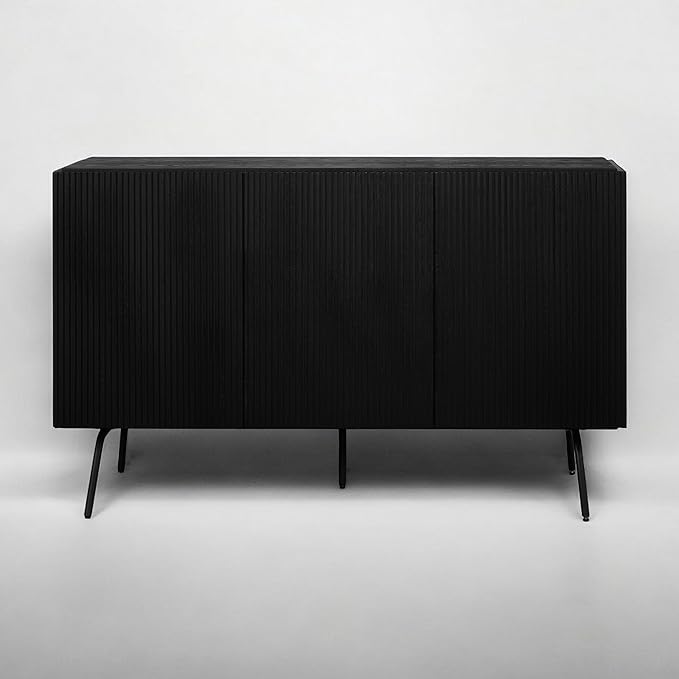 NTC Veil Modern Sideboard with 3 Doors, Buffet Cabinet with Vertical Groove - Image 8