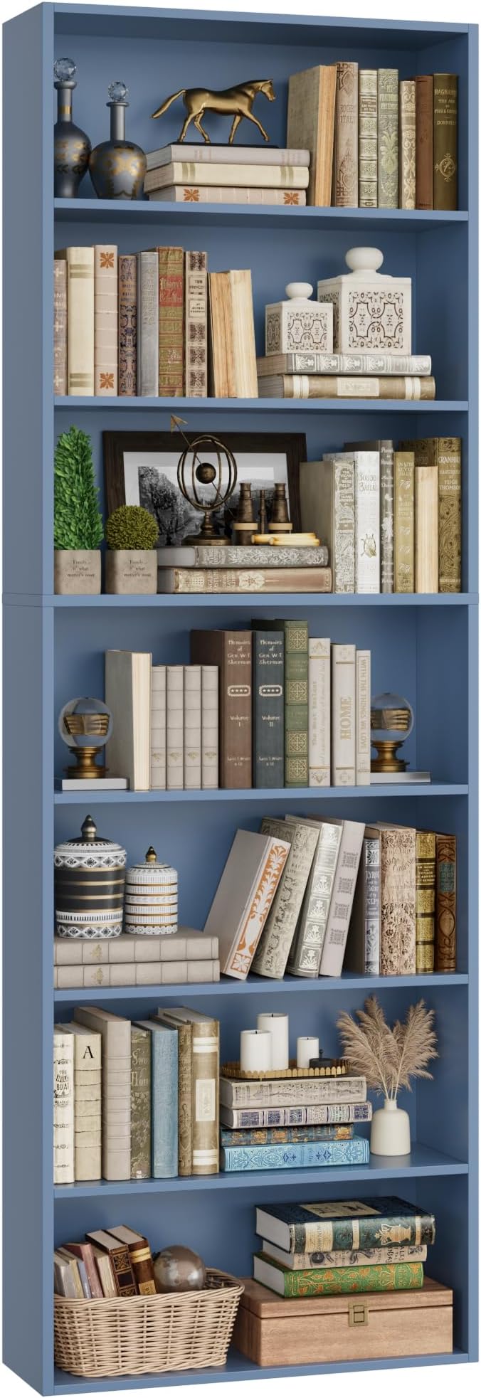 82" Tall Bookshelf, 7-Tier Open Shelves Bookcase, Freestanding Display Storage by FACBOTALL
