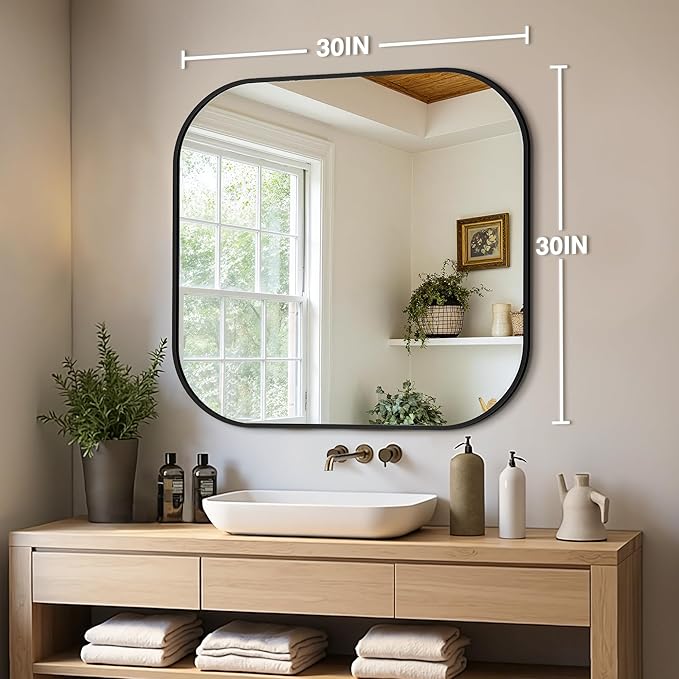 Bathroom Mirrors for Over Sink, 30x30 Vanity Squircle Mirror for Bathroom Sink - Image 2