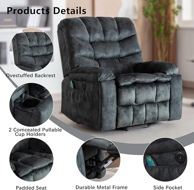 Phoenix Home Large Power Lift Recliner - Image 5