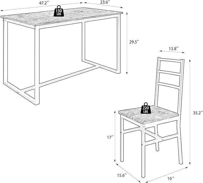 Ball & Cast 5 Pieces Dining Table Set - Image 3