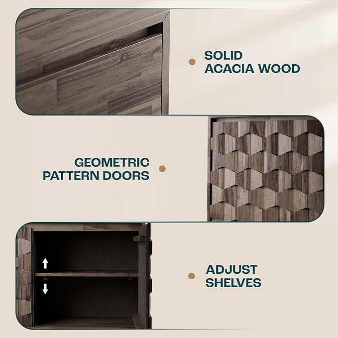 Bme Georgina Solid Wood Sideboard - Image 4