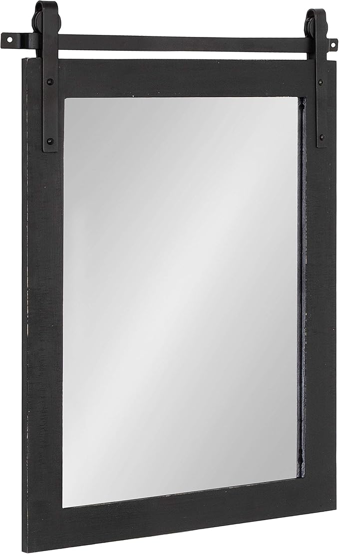 Kate and Laurel Cates Farmhouse Wood Framed Wall Mirror, 18 x 26, Barn by KateandLaurel