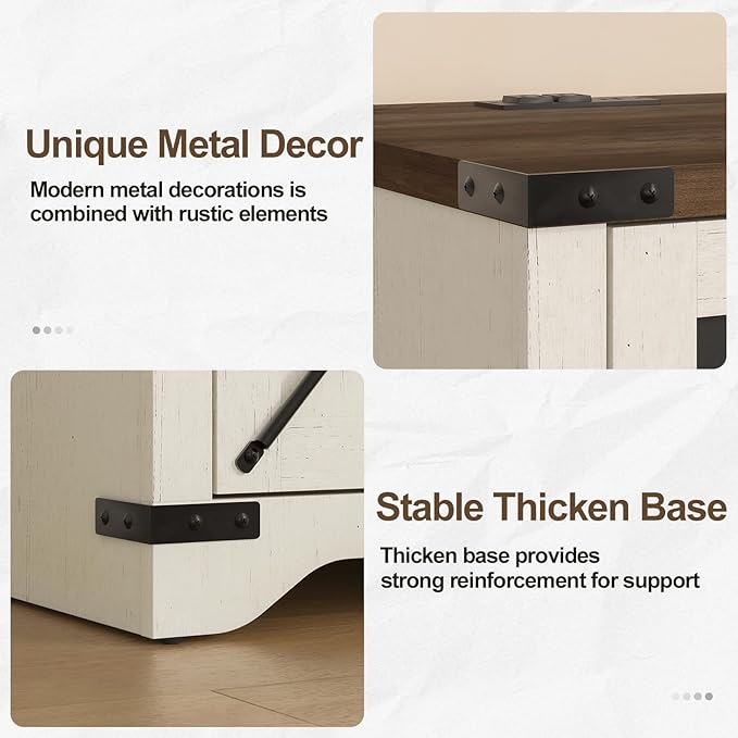 Farmhouse End Table Set of 2 - Image 5