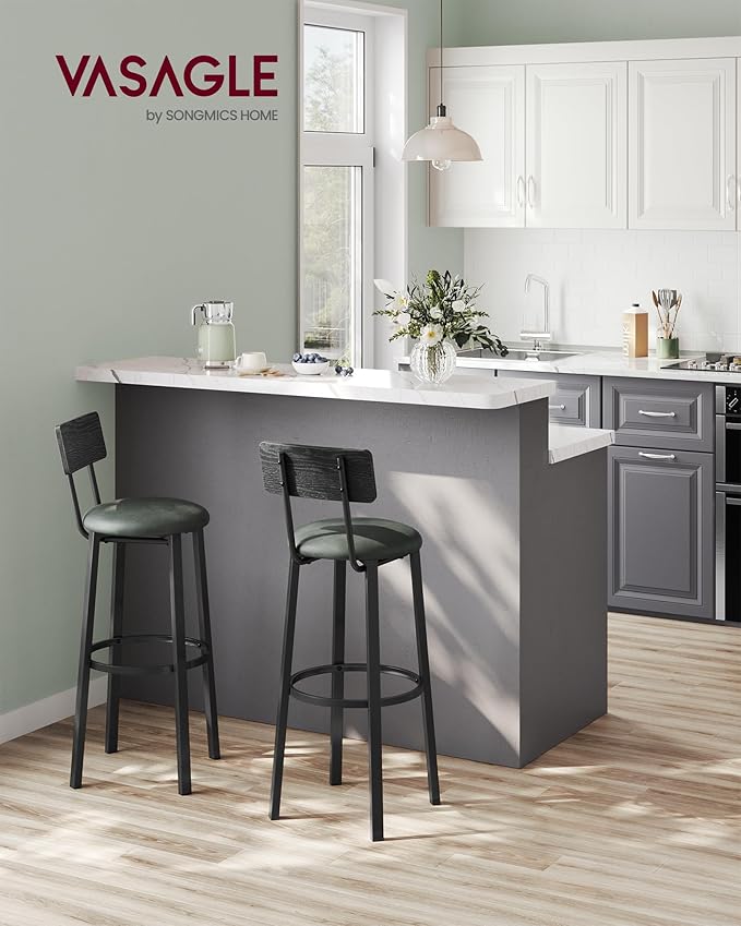 VASAGLE Bar Stools, 29.7-Inch Barstools - Image 2