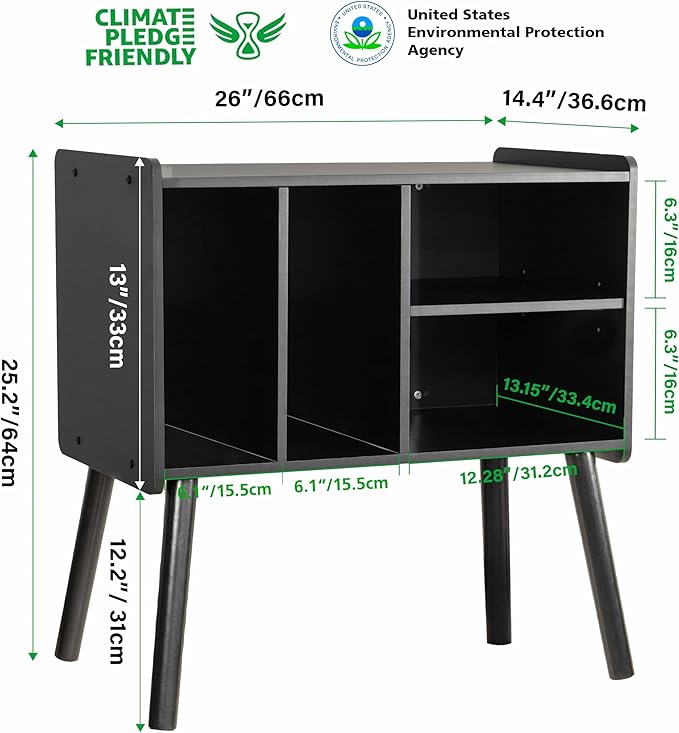 Record Player Table, Mid-Century Record Player Stand - Image 2