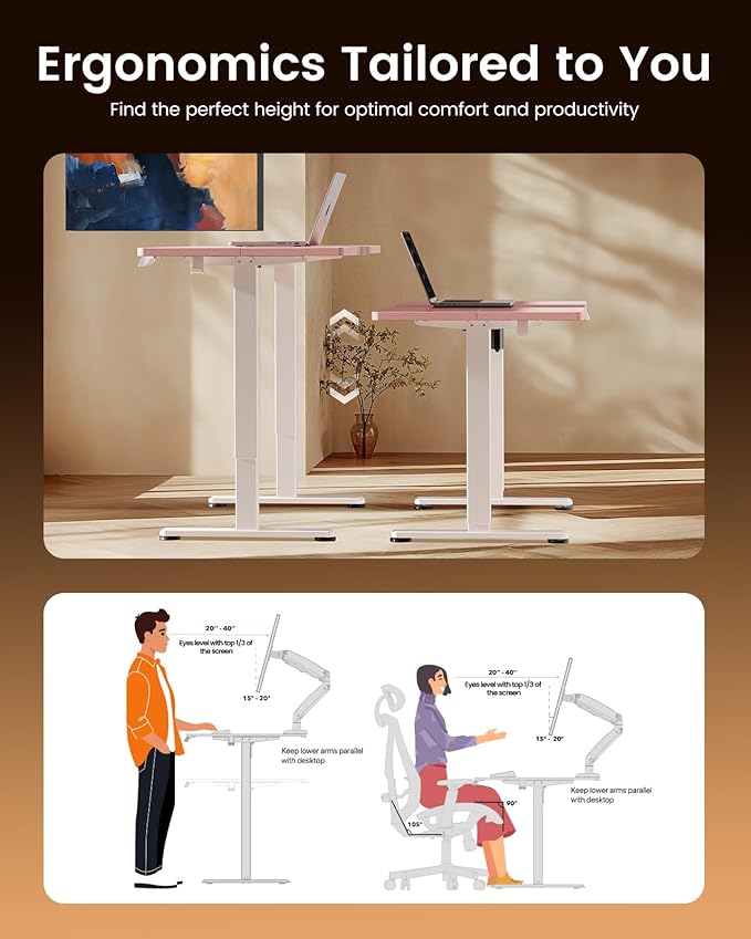 ErGear Height Adjustable Electric Standing Desk, 48 x 24 Inches Sit Stand up - Image 5