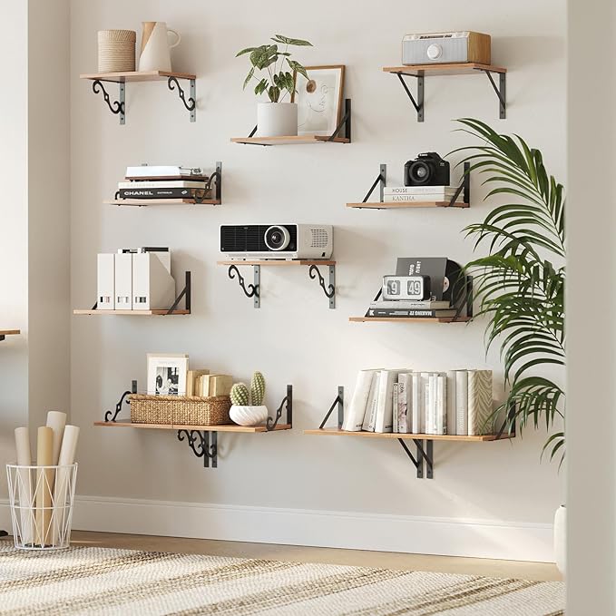 DINZI LVJ Deep Floating Shelves, Wide Display Shelf Wall Mounted - Image 2