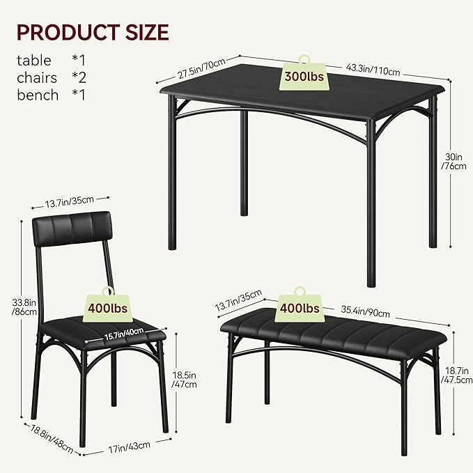 Garvee Dining Table Set for 4, Kitchen Table - Image 6