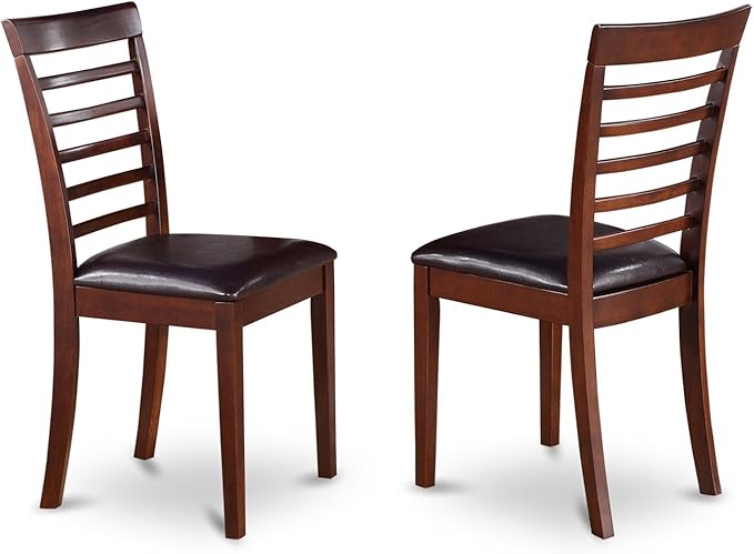 East West Furniture NOML3-MAH-LC 3 Piece Dining Table Set Contains a Rectangle - Image 6