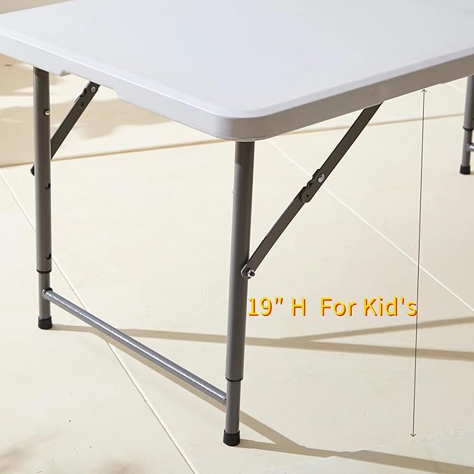 4ft Plastic Folding Table, Kids Folding Activity Table - Image 7