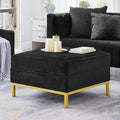 24KF Large Velvet Ottoman, Upholstered Padded Cushion Ottoman Table, Large Foot by WEMARTHOMEDECOR
